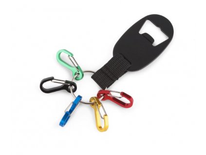 Přívěsek TUTTI s karabinkami, černý