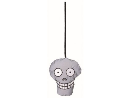 Reflexní lebka s provázkem, stříbrná