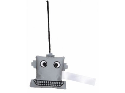 Reflexní robot s provázkem, stříbrný
