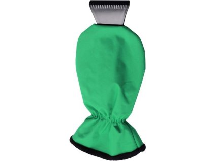 Autoškrabka s rukavicí zelená