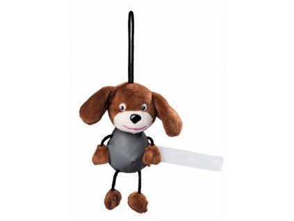 Reflexní pes s provázkem, hnědý