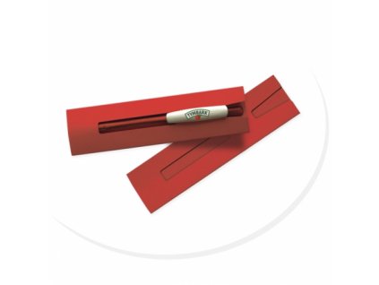 Papírové pouzdro na jedno pero E3 červené