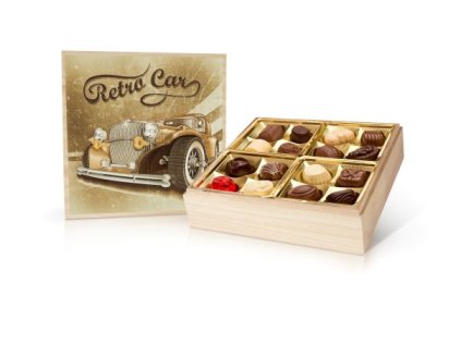 Belgické pralinky v dřevěné dóze 400 g