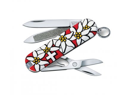 Victorinox Classic, bílé květy