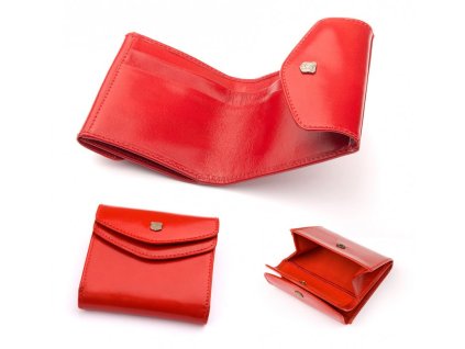 Peněženka dámská kožená, červená