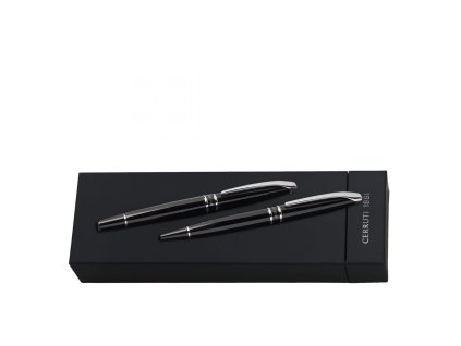 Psací souprava CERRUTI 1881 Silver Clip černá