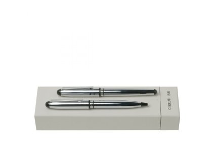 Psací souprava CERRUTI 1881 Leap stříbrná