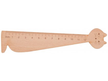 Dřevěné pravítko LOONEY, tvar kočky