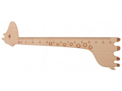 Dřevěné pravítko LOONEY, tvar žirafy