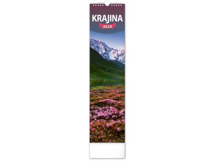 Nástěnný kalendář Krajina 2024, 12 × 48 cm