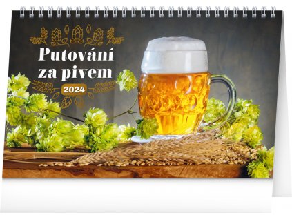 Stolní kalendář Putování za pivem 2024, 23,1 × 14,5 cm