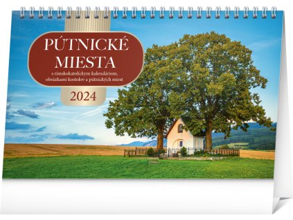 Stolový kalendář Pútnické miesta 2024, 23,1 × 14,5 cm