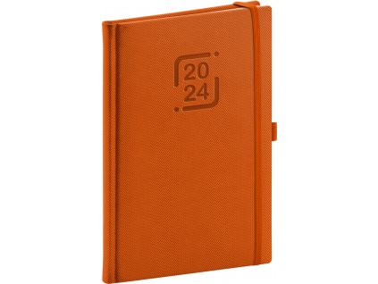 Týdenní diář Catanella 2024, oranžový, 15 × 21 cm