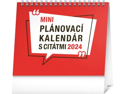 Stolový kalendár Plánovací s citátmi 2024, 16,5 × 13 cm