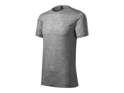 Merino Rise tričko pánské tmavě šedý melír