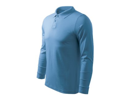 Single J. LS polokošile pánská azurově modrá (Varianta S)