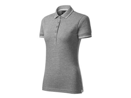 Perfection plain polokošile dámská tmavě šedý melír (Varianta S)