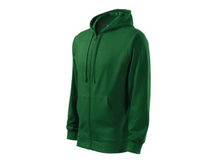 Trendy Zipper mikina pánská lahvově zelená (Varianta S)