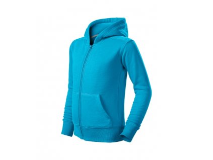 Trendy Zipper mikina dětská tyrkysová 122 cm/6 let (Varianta 122 cm/6 let)