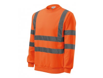 HV Essential mikina unisex fluorescenční oranžová (Varianta M)