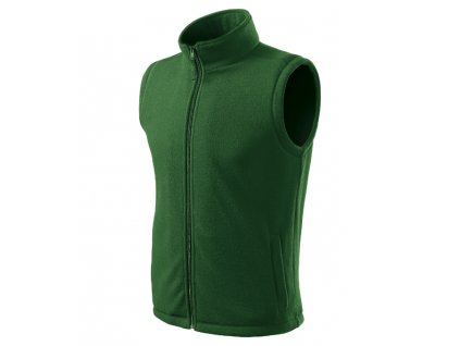 Next fleece vesta unisex lahvově zelená