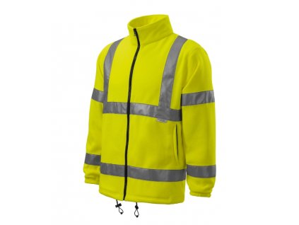 HV Fleece Jacket fleece unisex fluorescenční žlutá