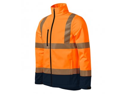 HV Drop softshellová bunda unisex fluorescenční oranžová (Varianta M)