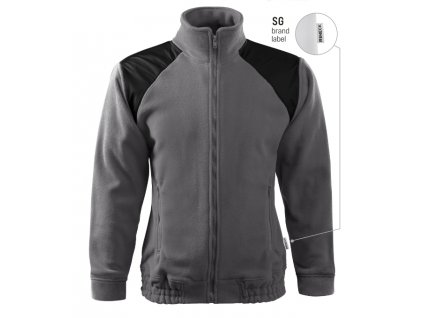 Jacket Hi-Q fleece unisex ocelově šedá 36 (brand label) (Varianta S)