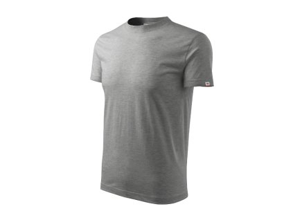 Base tričko unisex tmavě šedý melír 12 (brand label) (Varianta S)