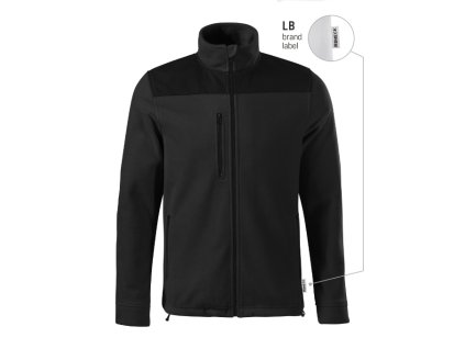 Effect fleece unisex černá 01 (brand label) (Varianta S)