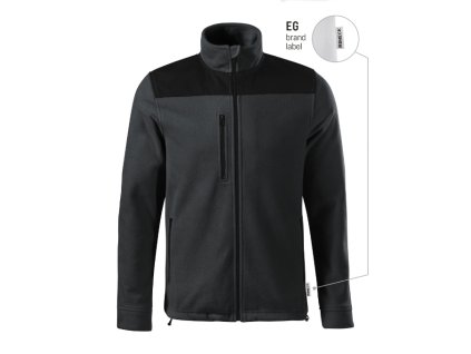 Effect fleece unisex ebony gray 94 (brand label) (Varianta S)