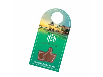 MINI ČOKOLÁDOVÉ TLAČÍTKO PUSH THE CHOCO - ZÁVĚSNÉ