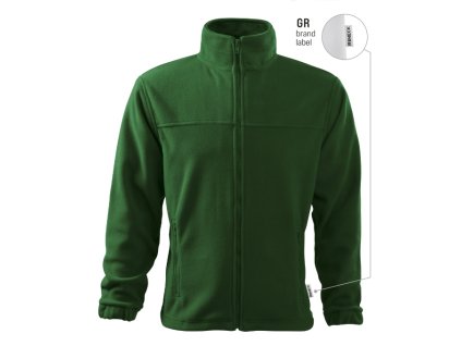 Jacket fleece pánský lahvově zelená 06 (brand label) (Varianta S)