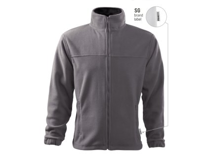 Jacket fleece pánský ocelově šedá 36 (brand label) (Varianta S)