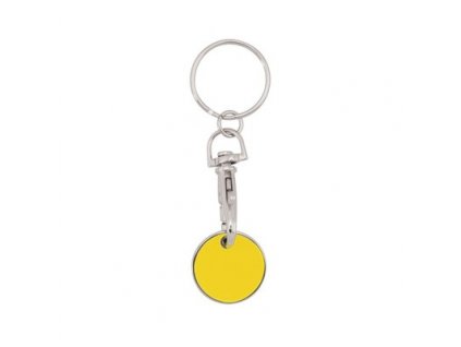 Přívěsek na klíče s žetonem, žlutý