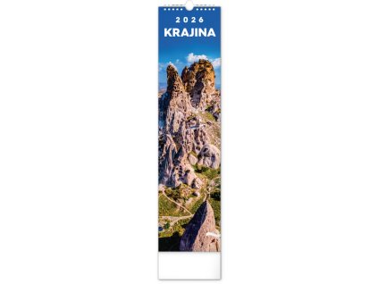 NOTIQUE Nástěnný kalendář Krajina 2026, 12 x 48 cm