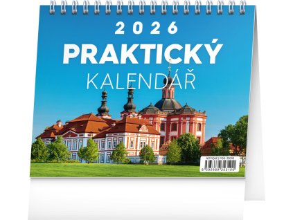 NOTIQUE Stolní kalendář Praktický kalendář s citáty 2026, 16,5 x 13 cm