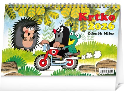 NOTIQUE Stolový kalendár Krtko 2026, 23,1 x 14,5 cm