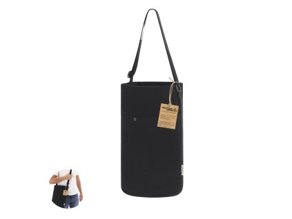 Taška Harkal 100% recyklované plátno (Barva BLACK, Velikost S/T)