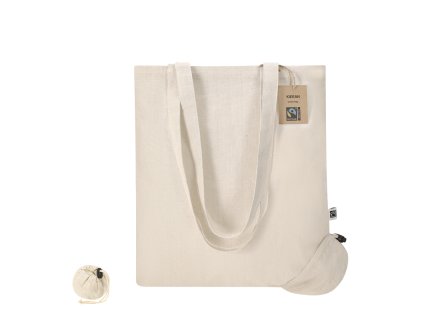 Skládací taška Kieran Fairtrade Cotton 120 g/ m2 (Barva PŘÍRODNÍ, Velikost S/T)