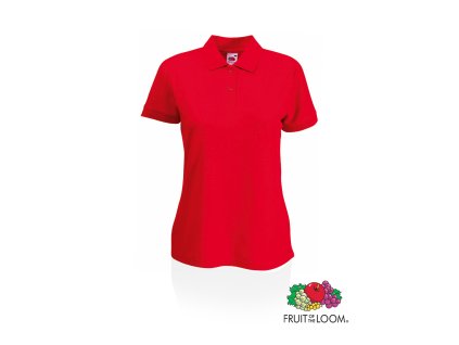 Dámská polokošile 65/ 35 bavlna/ polyester 180 g/ m2 (Barva RED, Velikost XS)