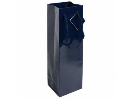 Taška dárková na láhev, tmavě modrá