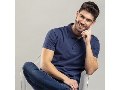 Polokošile Bartel Color 100% bavlna Ring Spun, Piqué 180 g/ m2 (Barva BLUE, Velikost S)