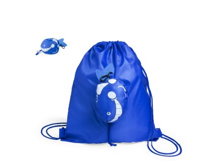 Skládací taška na šňůrku Kissa Polyester 190T (Barva BLUE, Velikost S/T)