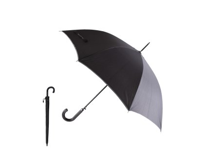 Deštník Campbell Pongee 190T. Žebra ze skelných vláken (Barva BLACK, Velikost S/T)