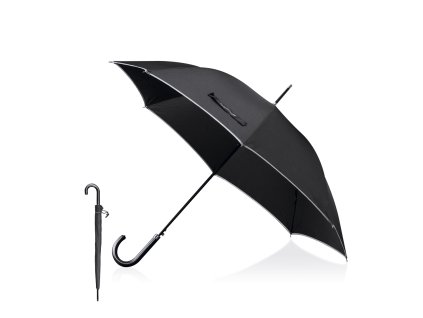 Deštník Royal Pongee 190T. Kovová žebra (Barva BLACK, Velikost S/T)
