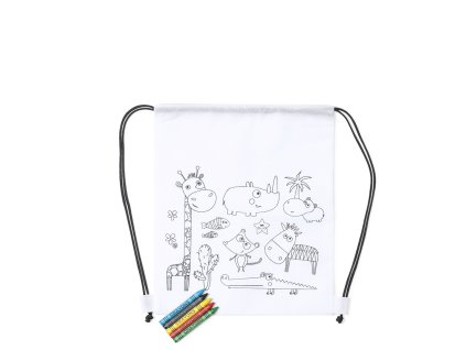 Stahovací taška Wizzy z netkané textilie (Barva BÍLÁ, Velikost S/T)