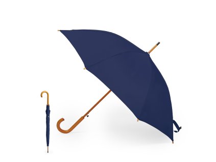 Deštník Bonaf Pongee 190T RPET. Kovová žebra (Barva BLUE, Velikost S/T)