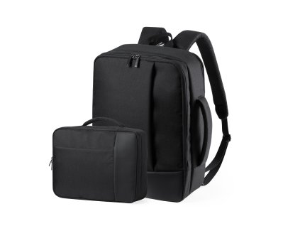 Batoh na dokumenty Hurkon Polyester 300D/ PU (Barva BLACK, Velikost S/T)