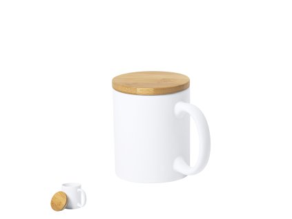 Hrnek Yotel Keramický/ Bambusový (Barva BÍLÁ, Velikost S/T)